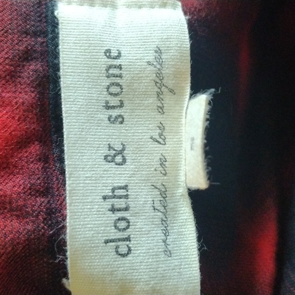 Cloth & Stone Red and Black Plaid Dress - Picture 2 of 4